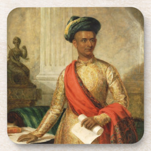Dessous-de-verre Purniya, ministre en chef de Mysore, c.1801 (huile