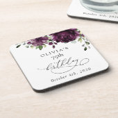 Dessous-de-verre Purple Flowers, Plum Flowers, Boho, Birthday (Côté gauche)