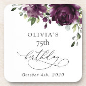 Dessous-de-verre Purple Flowers, Plum Flowers, Boho, Birthday (Devant)