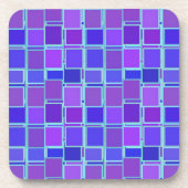 Dessous-de-verre Purple Mosaic Squares Tile Pattern (Devant)