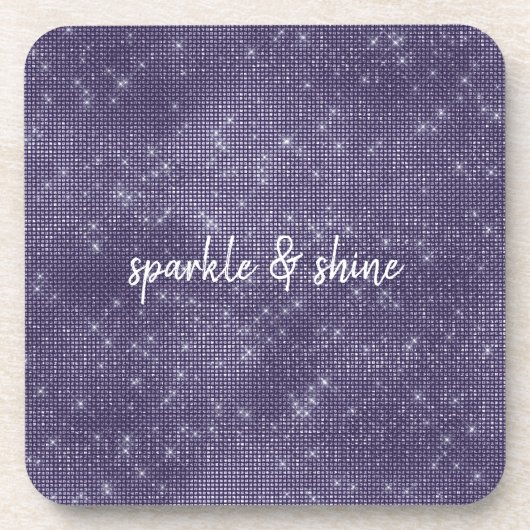 Dessous-de-verre Purple Sparkle personnalisé (Devant)