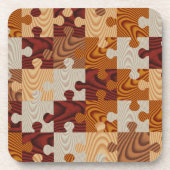 Dessous-de-verre Puzzle de bois Faux (Devant)