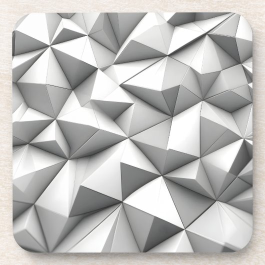 Dessous-de-verre pyramides abstraites grises (Devant)