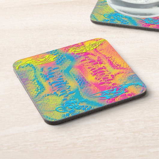 Dessous-de-verre PYTHON - moderne fractale décorative - (Côté gauche)