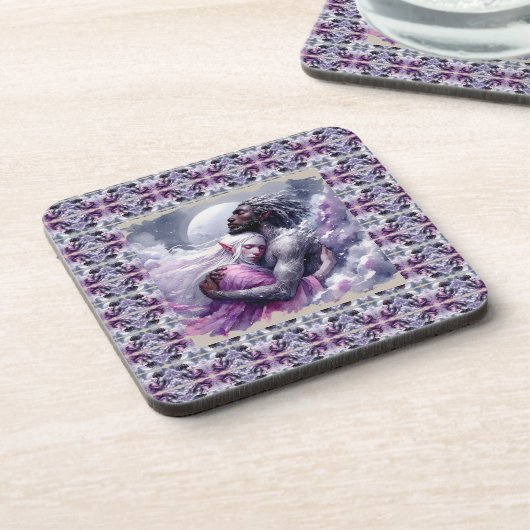 Dessous-de-verre Quaraun & BoomFuzzy - Embrasser (Côté gauche)