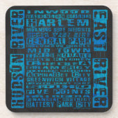 Dessous-de-verre Quartiers NYC Bleu (Devant)