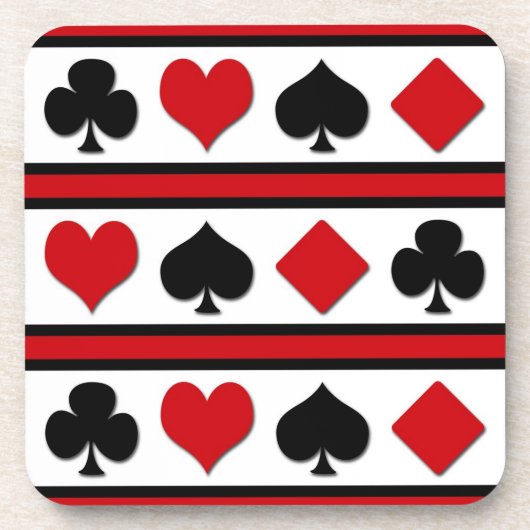 Dessous-de-verre Quatre combinaisons de cartes (Devant)