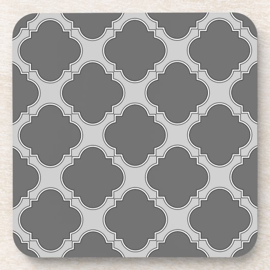 Dessous-de-verre Quatrefoil dans les tons gris (Devant)