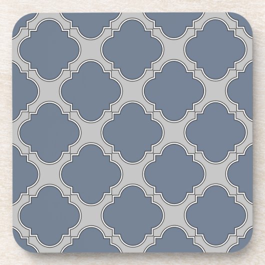 Dessous-de-verre Quatrefoil gris bleu (Devant)