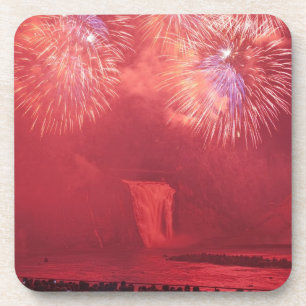 Dessous-de-verre Québec, Québec, Canada. Feux d'artifice au Parc