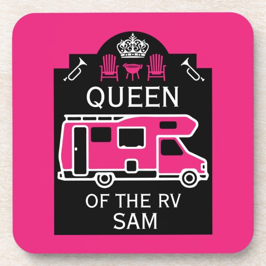 Dessous-de-verre Queen Of The Camper RV (Devant)