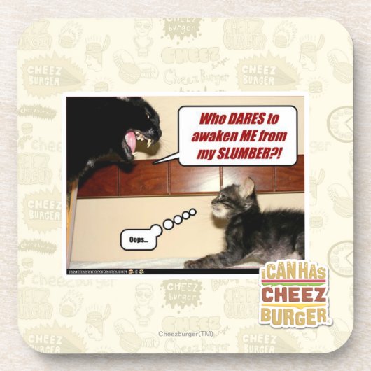 Dessous-de-verre Qui ose me réveille ? (Devant)