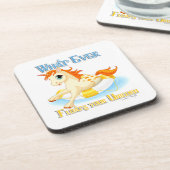 Dessous-de-verre Quoi qu'il flotte votre licorne (Côté gauche)