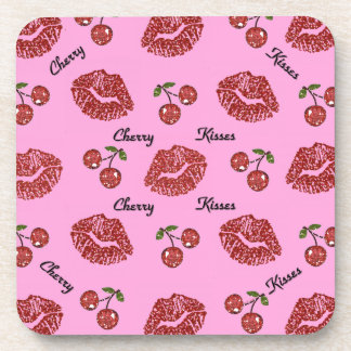Dessous-de-verre RAB Rockabilly Baisers de Cerise sur Rose