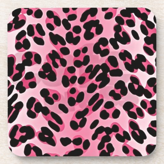 Dessous-de-verre RAB Rockabilly Pink Cheetah Imprimer (Devant)