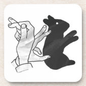 Dessous-de-verre Rabbit Silhouette main (Devant)