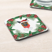 Dessous-de-verre Race de chiens d'aquarelle, berger allemand Noël (Côté gauche)