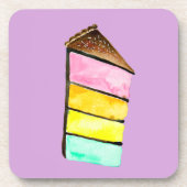Dessous-de-verre Rainbow cake yacolor aquarelle art mignon (Devant)