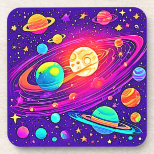 Dessous-de-verre Rainbow Galaxy : Cartoon Fun