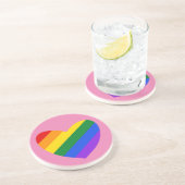 Dessous de verre Rainbow Heart #1 (Côté)