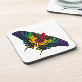 Dessous-de-verre Rainbow Pride Flag Swallowtail Butterfly (Côté gauche)