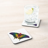 Dessous-de-verre Rainbow Pride Flag Swallowtail Butterfly (Côté Droit)