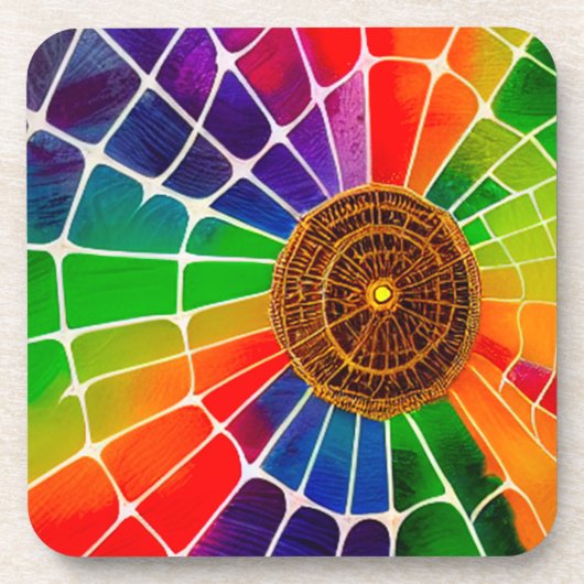 Dessous-de-verre Rainbow Web (Devant)