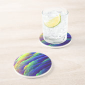 Dessous de verre Rainbow Wispy Feather (Côté)