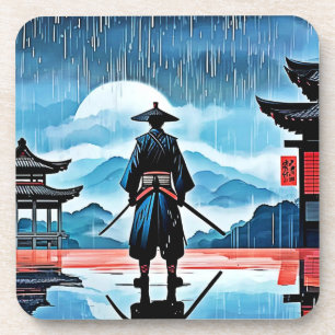 Dessous-de-verre Rainy Samurai : Veillée silencieuse