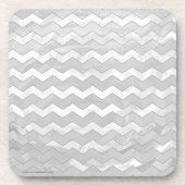 Dessous-de-verre Rainy Sky Grey Chevron Motif (Devant)