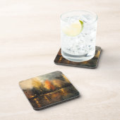 Dessous-de-verre Rainy town abstrait Ai art (Côté Droit)