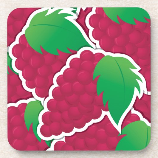 Dessous-de-verre Raisins rouges funky (Devant)
