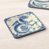 Dessous-de-verre rampe de serpent dragon saphir (Côté gauche)