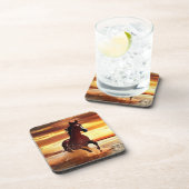 Dessous-de-verre Randonnée À Cheval Sauvage À Travers Le Surf (Côté Droit)