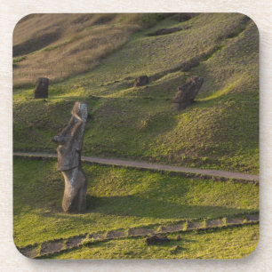 Dessous-de-verre Rano Raraku, Rapa Nui, Île de Pâques, Chili