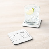 Dessous-de-verre Rapport d'or en spirale de Fibonacci (Côté Droit)