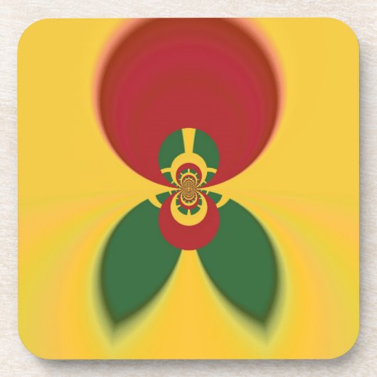 Dessous-de-verre Rasta Colours Art Abstrait Imprimer (Devant)