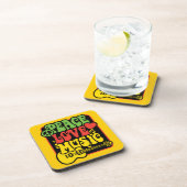 Dessous-de-verre Rasta Peace Love Music (Côté Droit)