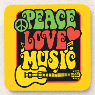 Dessous-de-verre Rasta Peace Love Music