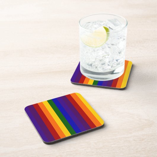 Dessous-de-verre Rayures arc-en-ciel (Côté Droit)