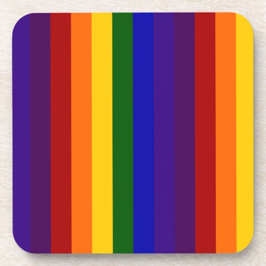 Dessous-de-verre Rayures arc-en-ciel (Devant)