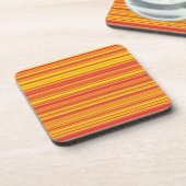 Dessous-de-verre Rayures Orange Rouge Jaune (Côté gauche)