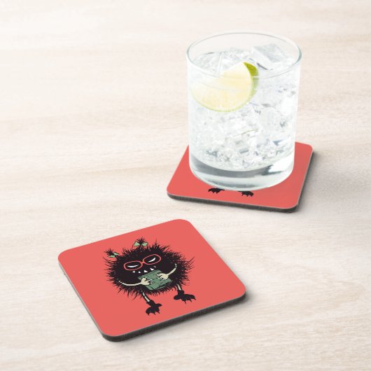 Dessous-de-verre Reading Lover Evil Character Book Nerd (Côté Droit)