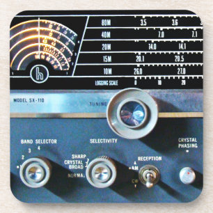 Dessous-de-verre Récepteur radio vintage à ondes courtes