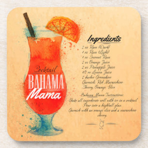 Dessous-de-verre Recette Bahama Mama