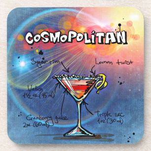 Dessous-de-verre Recette cosmopolite Bleu de la barre de recettes