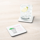 Dessous-de-verre Recette de bar Mint Julep de Derby (Côté Droit)