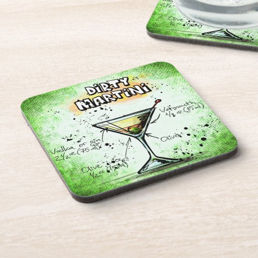Dessous-de-verre Recette de boisson à base de martini (Côté gauche)