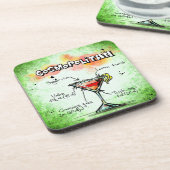 Dessous-de-verre Recette de boisson cosmopolite (Côté gauche)