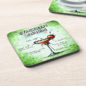 Dessous-de-verre Recette de boisson fraise Daiquiri (Côté gauche)